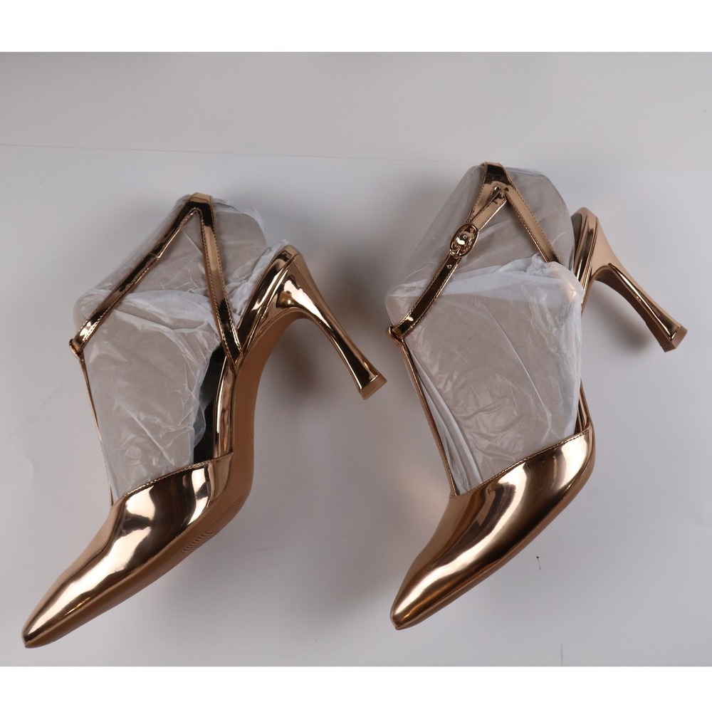 Naturalizer Astrid Strappy Pump Rose Gold Metallic 9.5W NEW